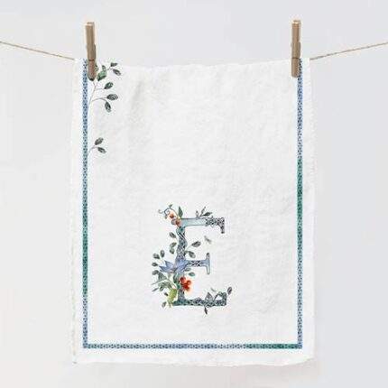 Tea towel, wedding gift, personalized towel, Alphabet, custom order, linen towel, letter, personalized Gift, PR1055