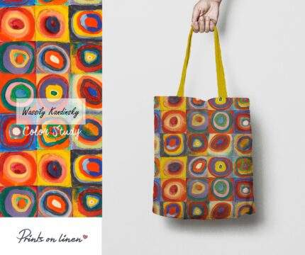 Kandinsky, tote bag, Color Study, linen bag, birthday gift, shoulder bag, tote bag canvas, bridal shower, PR1110