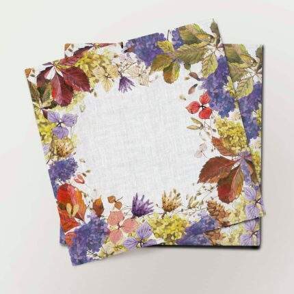 Napkins set, Lovely Autumn, cloth napkins, autumn, linen napkins, linen napkins set, PR1108