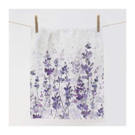 Tea towel, Lavenders, Kitchen towel, 100% linen fabric, Gift for her, Linen towel, PR0850