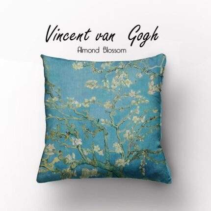 Vincent van Gogh, Almond Blossom, 18x18 cushion, decorative pillows, metal zipper, PR0639
