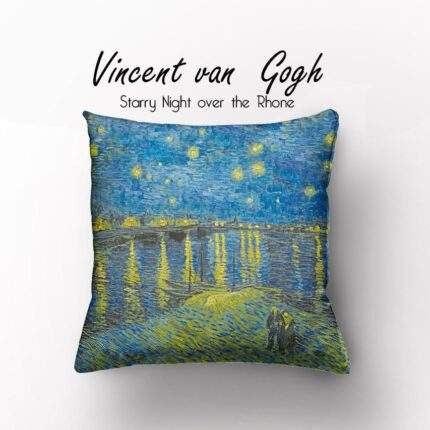 Vincent van Gogh, Starry Night, Cushion cover, 18x18 cushion, Cushion zipper, Linen pillow, Cushion, PR0677