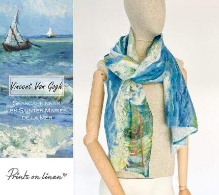 Linen scarf, Vincent van Gogh, women scarf, PR0832