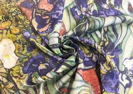 Van Gogh fabric, Linen fabric, Fabric by yard, fabric by meters, 100% linen, fabric wholesale, crafting fabric, PR1279