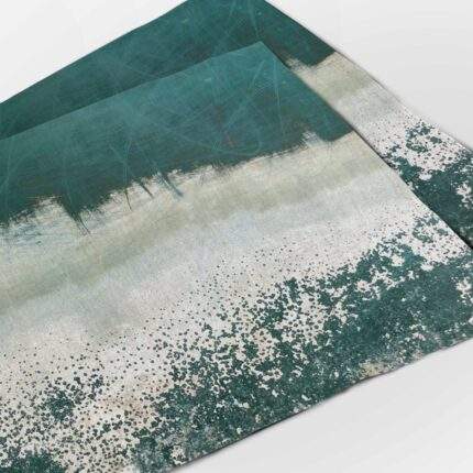 Placemats set of 4, 6, 8, Wabi Sabi, Emeralds, linen placemats, organic placemats, Forest green, PR0485