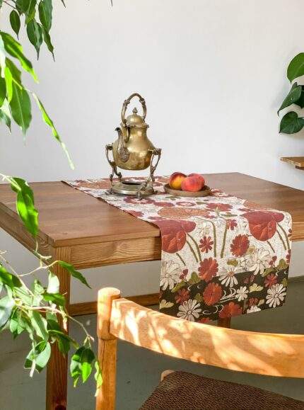 Table runner, Fragment textile, 1648-1652, Embroidery imitation, prints on linen, 100% linen, PR1225