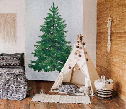 Tapestry, tree decor, wall tapestry, wall hanging, boho decor, Christmas decor, hippie tapestry, holiday decor, Christmas tree, wall art, PR0301