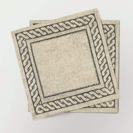 Napkins set, Egyptian Mosaic, Linen napkins, Hand made napkins, Wabi Sabi, PR0711