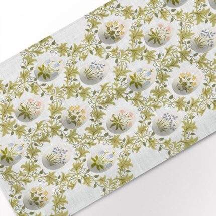 Easter table runner, William Morris, Celandine, Easter decor, Easter eggs, linen table runner, PR0889