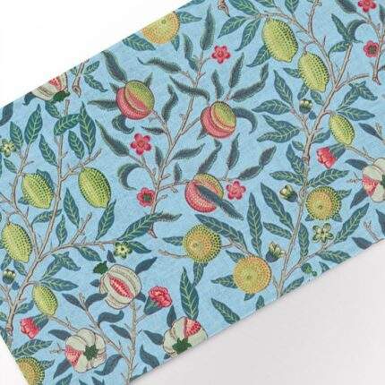 Table runner, William Morris, Four Fruits, 19 x 56", Vintage pattern table runner, 100% linen, linen table top, custom size table runner, PR0509
