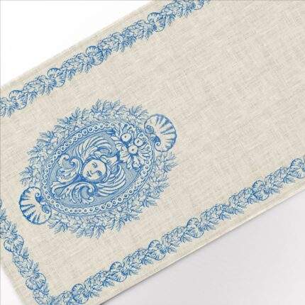 Table runner, Antique, Owen Jones, 100% linen, Toile de Jouy, Table runner, Linen table runner, PR0602