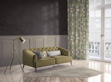 Linen curtains, William Morris, Sweet Briar, Curtains for living room, 100% linen, rod pocket, PR1274