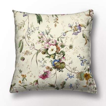 Cushion cover, Textile, Botanical print, William Kilburn, Floral print, Cushion for sofa, PR0820