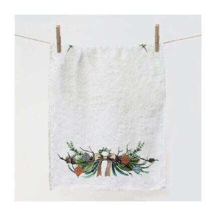 Kitchen towel, Scandinavian Christmas, linen towel, Christmas towel, PR0781