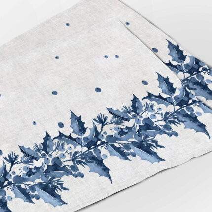 Placemats set of 4; 6; 8, Berries and Spruce, linen placemats, Christmas placemats, PR0827