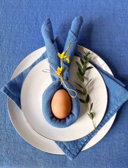 Napkins set, Cornflower blue, linen napkins, washed napkins, Lavender napkins, PR1003