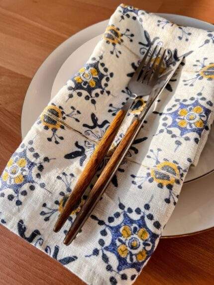 Napkins set, Veld van zestien tegels, linen napkins, fabric napkins, 100% linen, PR1032