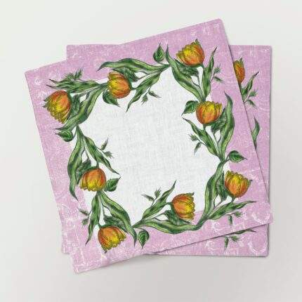 Napkins, Spring-blooming, linen napkins, Easter napkins, PR0803