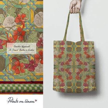Tote bag, St. Francis Basilica in Krakow, Stanisław Wyspiański, linen tote bag, fabric bag, PR0405