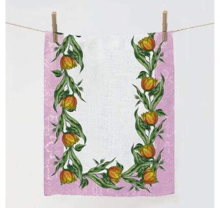 Towel, Spring-blooming, dish towel, linen towel, Easter decor, PR0538