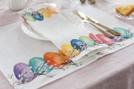 Napkins set, Dyed Eggs, Easter napkins, Easter decor, PR0604