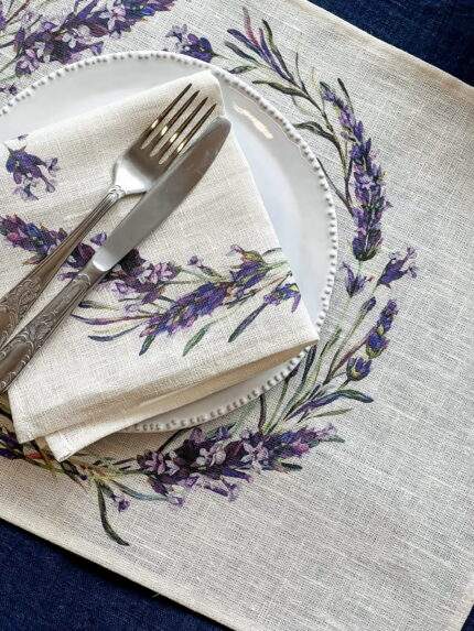Napkins set, Lavandula, linen napkins, Lavenders, purple linen napkins, wedding table set, wedding napkins, 100% linen, PR0263