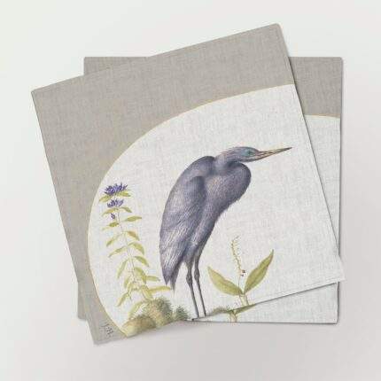 Napkins set, Two Great Egrets with Green Breeding Masks (1575–1580), PR0705