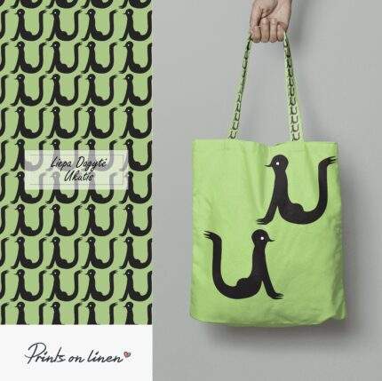 Tote bag, Ukutis, Liepa Dagyte, linen tote, Designer tote, shopping bag, PR1237