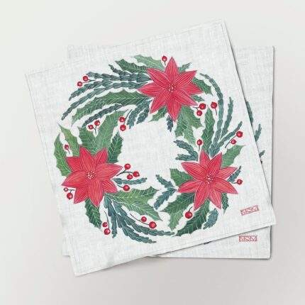 Christmas napkins, Winter Flower, Christmas wreath, PR0808