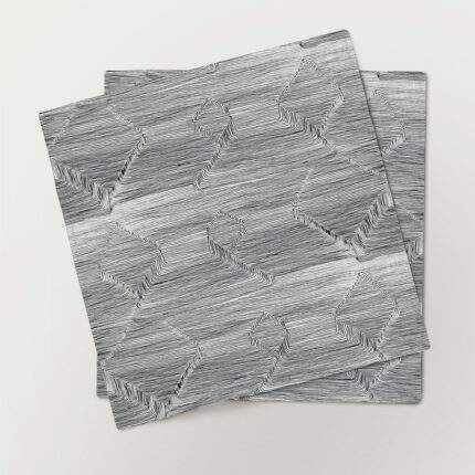 Geometric napkins, 4, 6, 8 P CS for Dining Table, Linen napkins Hand Drawn Gray, Table Napkins Gray, PR1008