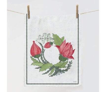 Kitchen towel, Midsummer, summer flowers, linen towel, hand towel, PR0738