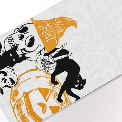 Halloween table runner, Halloween decor, linen table runner, halloween pumpkin, PR0614
