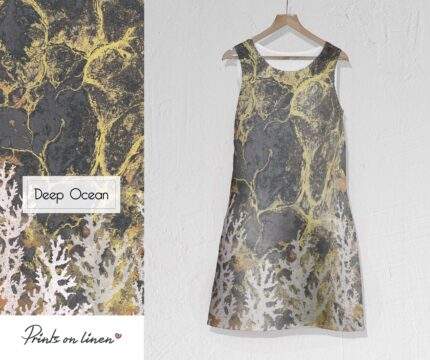 Linen dress, Deep Ocean, Sleeveless, 100% linen, Summer dress, PR1809