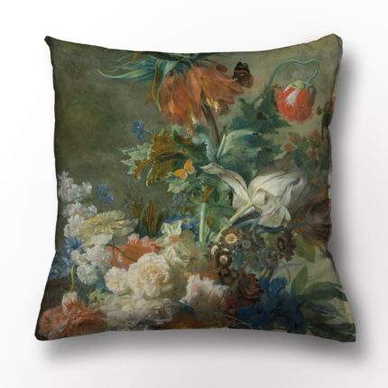 Jan van Huysum, Still Life with Flowers, 1723, Decorative pillow, Cushion cover, 100% linen, home pillow, PR1355