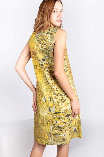 Linen dress, Gustav Klimt ,Adele Bloch-Bauer, 100% linen, sleeveless dress, bohemian dress, PR2070