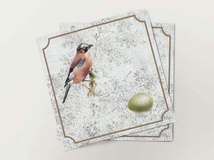 Napkins set, Bird&Egg, Kėkštas, linen napkins, fabric napkins, 100% linen, PR3050