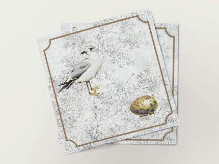 Napkins set, Bird&Egg, Kiras, linen napkins, fabric napkins, 100% linen, PR3051