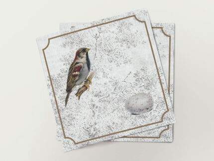 Napkins set, Bird&Egg, Žvirblis, linen napkins, fabric napkins, 100% linen, PR3054