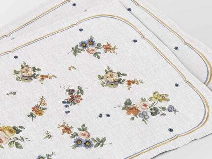 Placemats, Jacques-François Micaud Porcelain Salad Bowl, ca. 1775. , 100% linen, PR3074