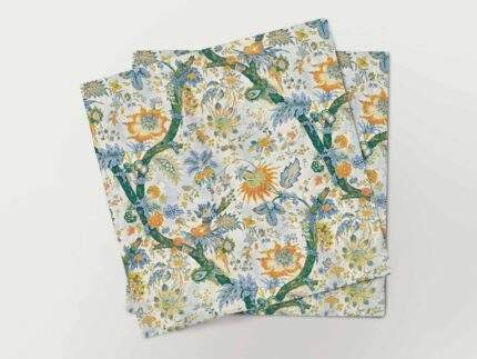 Napkins set, Floral Toile, fabric napkins, 100% linen, PR3125