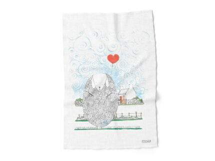Linen towel, Red Heart, Kitchen towel, Home towel,  PR3182