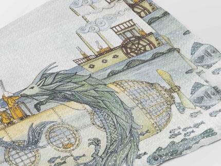 Placemats set, Artist Milda, Calmness of the Sea, linen placemats, 100% linen, PR3161