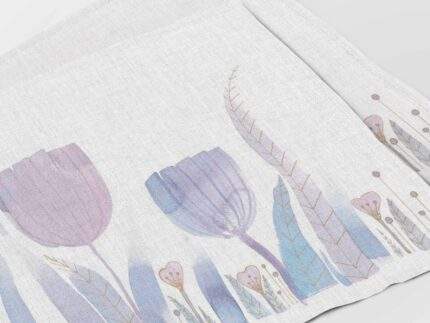 Placemats set, Artist Milda, From my Window, linen placemats, 100% linen, PR3158