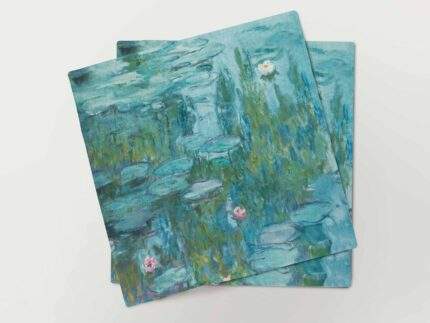 Napkins set, Monet Lilies, 1915, linen napkins, wedding napkins, fabric napkins, PR3232