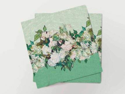 Napkins set, Van Gogh, Roses, linen napkins, wedding napkins, fabric napkins, PR3235