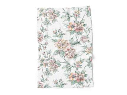 Linen towel, Blooming Peonies, 100% linen, Tea towel, Kitchen towel, PR3227