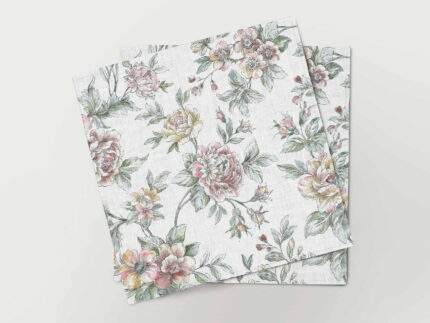 Napkins set, Blooming Peonies, linen napkins, wedding napkins, fabric napkins, PR3225