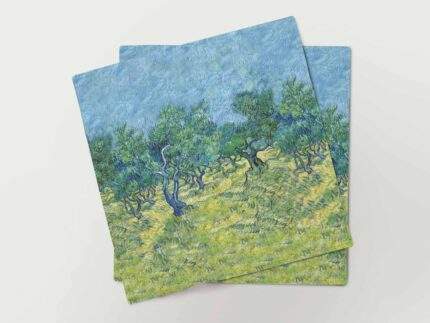 Napkins set, Van Gogh, Olive Grove, linen napkins, wedding napkins, fabric napkins, PR3233