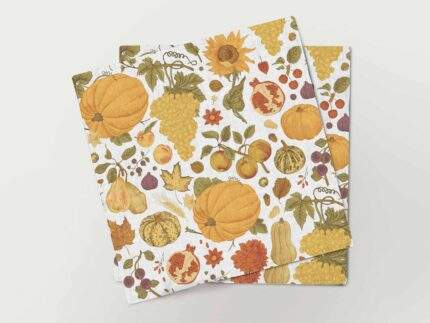 Napkins set, Autumn Harvest, linen napkins, wedding napkins, fabric napkins, PR3257