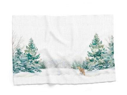 Linen towel, Fox of the Snowy Woods, 100% linen, PR3283
